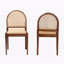 Ensemble de chaises de salle à manger Moreno en rotin naturel et bois d'acacia, H 34,46 po x l 18,3 po x P 20,69 po