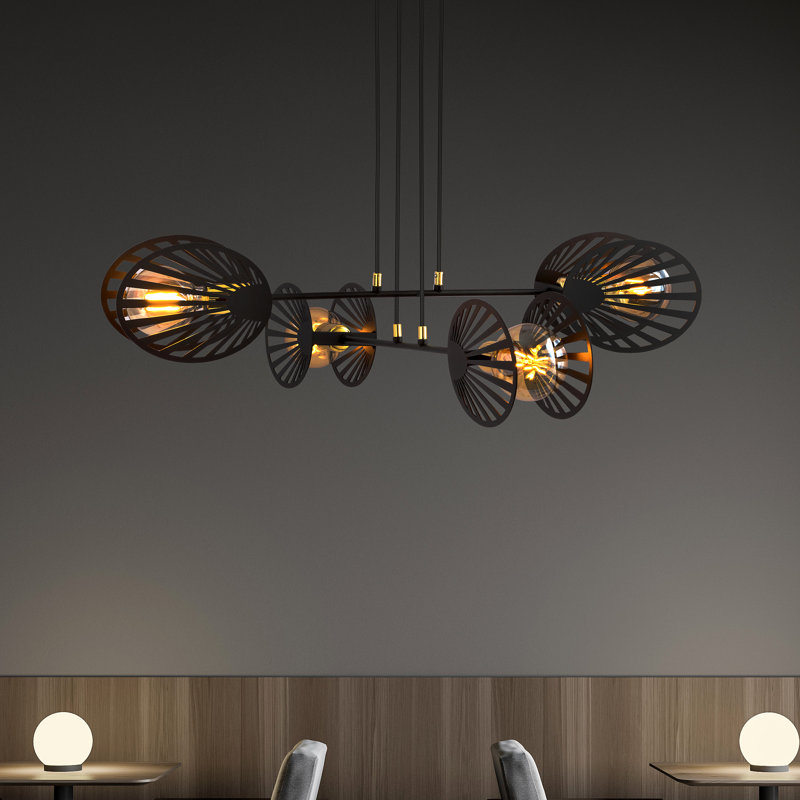 Lenzburg 4 - Light Steel Kitchen Island Pendant