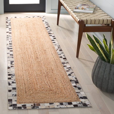 Tapis gris / naturel tissé à la main Daile