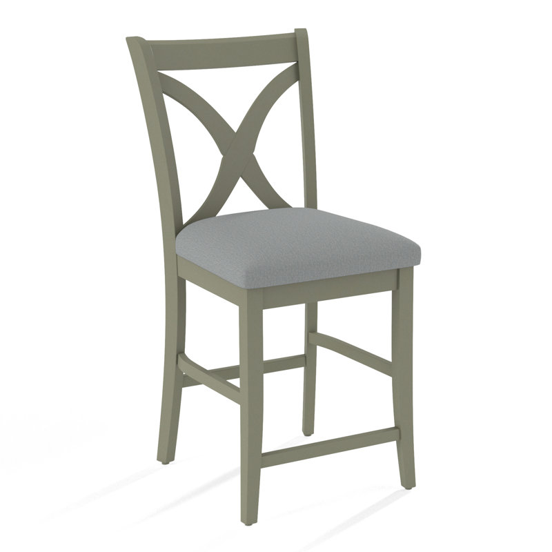 Tabouret de bar et de comptoir Hues, Finition pierre grise, Tabouret de comptoir (assise de 26 po de hauteur)