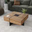 Table basse de conception unique avec 4 compartiments de rangement cachés, table de cocktail carrée avec plateau coulissant extensible, table centrale ultrabrillante pour le salon-1585282837-1585282832