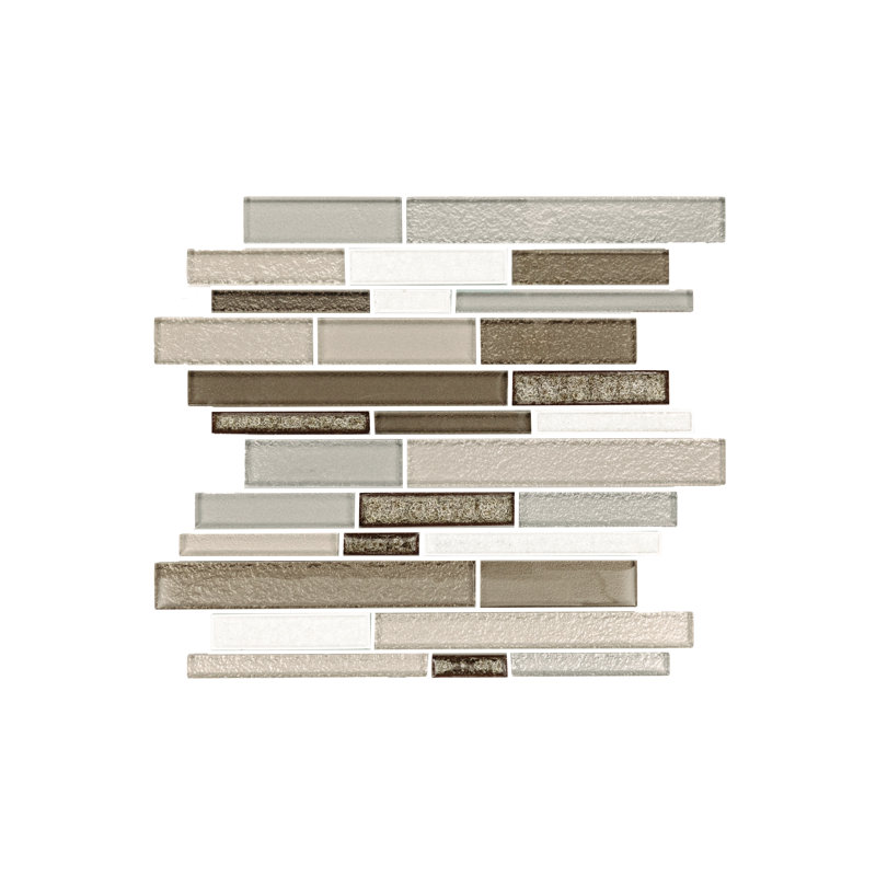 Crystal Shores 12" x 14" Glass Mosaic Tile