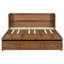 Grand lit escamotable, cadre de lit en bois de pin avec station de charge USB, brun, lit mural-1096511212