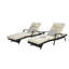 Ensemble de 2 chaises longues d'extérieur inclinables avec coussins et chaises longues inclinables-1116694766