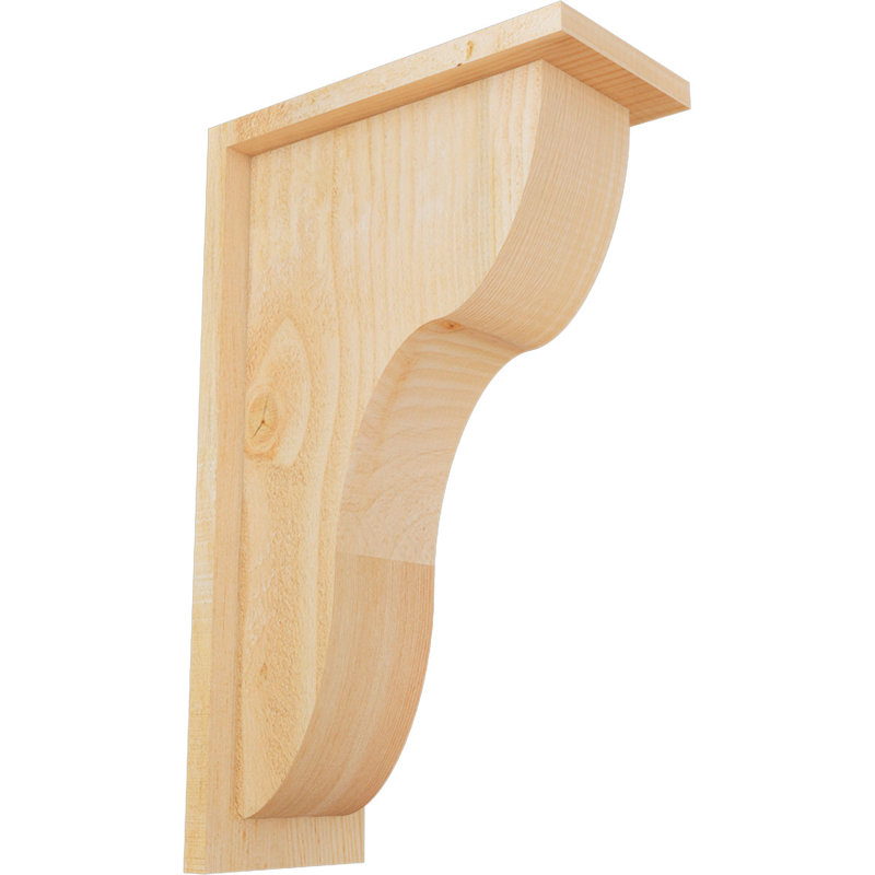 Corbeau Carmel avec plaque arrière, H 20 po x l 6 po x P 12 po, Sapin de Douglas, Sciage brut