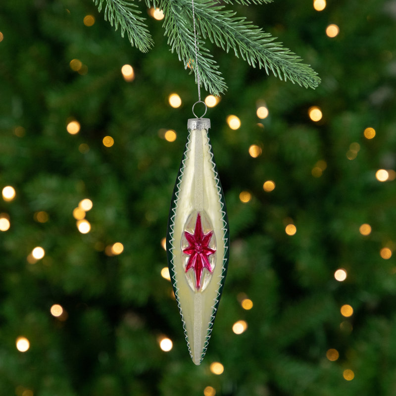 Ornement de Noël en verre 6,75 po