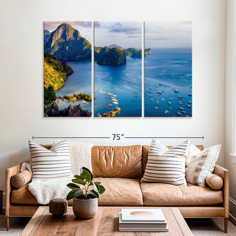 Zone côtière de Gillard El Nido, H 42 po x l 65 po