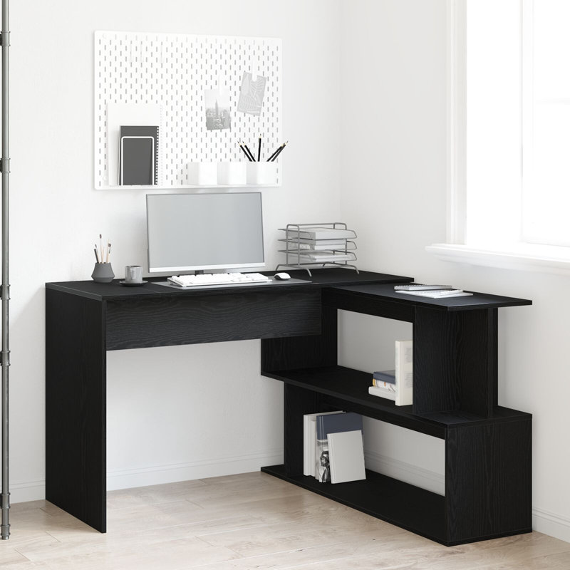 Anastazja Writing Desk, Black Oak
