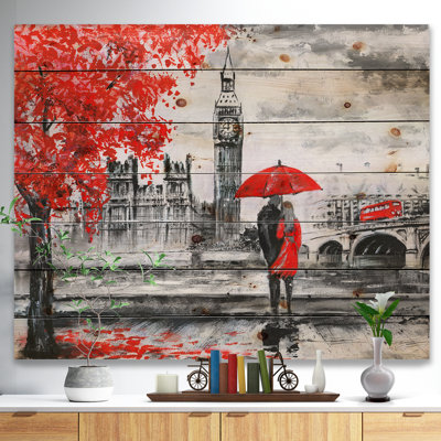Paysage urbain « Couples Walking in London » - Peinture