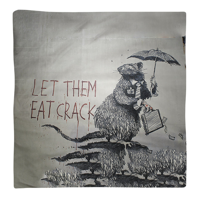 Banksy Graffiti Animals/Nature Square Napkin, 22" x 22", Cotton Twill