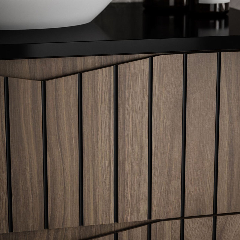 80mm Single Bathroom Vanity with Ceramic Basin