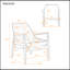 Chaise d'appoint, fauteuil de style moderne Mid-Century avec cadre, fauteuil de lecture à dossier haut pour le salon