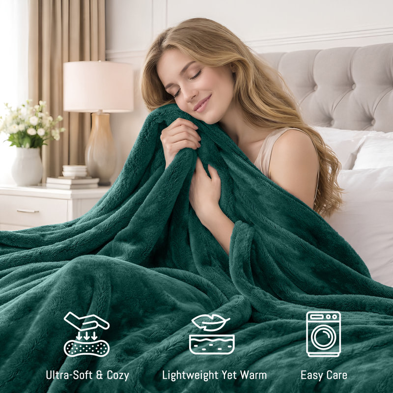 Machine Woven Throw Blanket, 270cm x 230cm