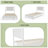 Twin Size Deluxe Bed Frame With Headboard With Solid Wood, No Box Spring Needed,  Easy Assembly, White-119619095-119619094