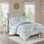 Ensemble de housse de couette réversible en coton à motif floral