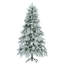 Arbre de Noël enneigé en épinette pré-éclairé, arbre de Noël articulé artificiel avec 300 lumières DEL multicolores, 8 modes de clignotement, décoration de bureau de vacances