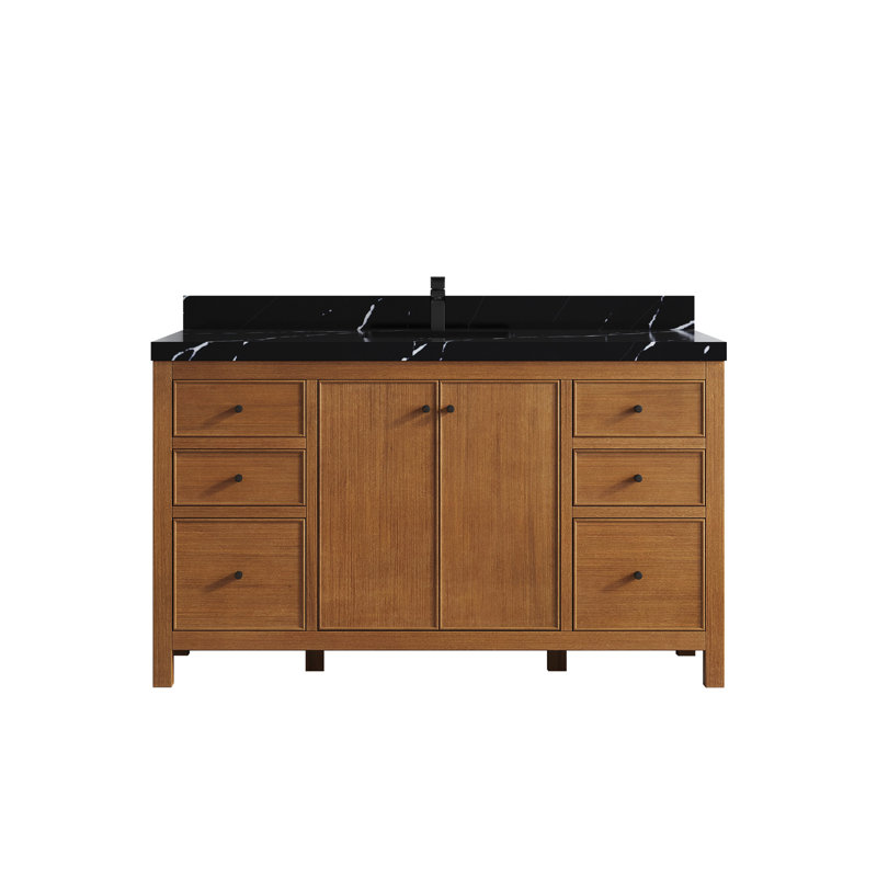 Tomke 60'' Single Bathroom Vanity with Quartz Top