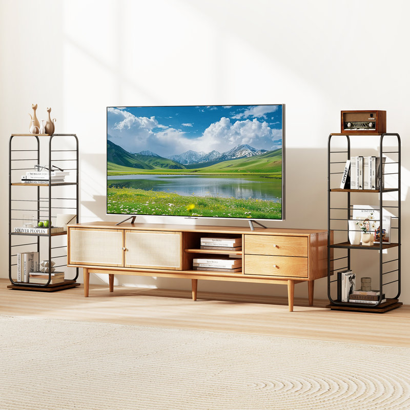 115cm H x 40cm W Metal Standard Bookcase, Black/Brown