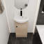 Petit meuble-lavabo autoportant avec lavabo