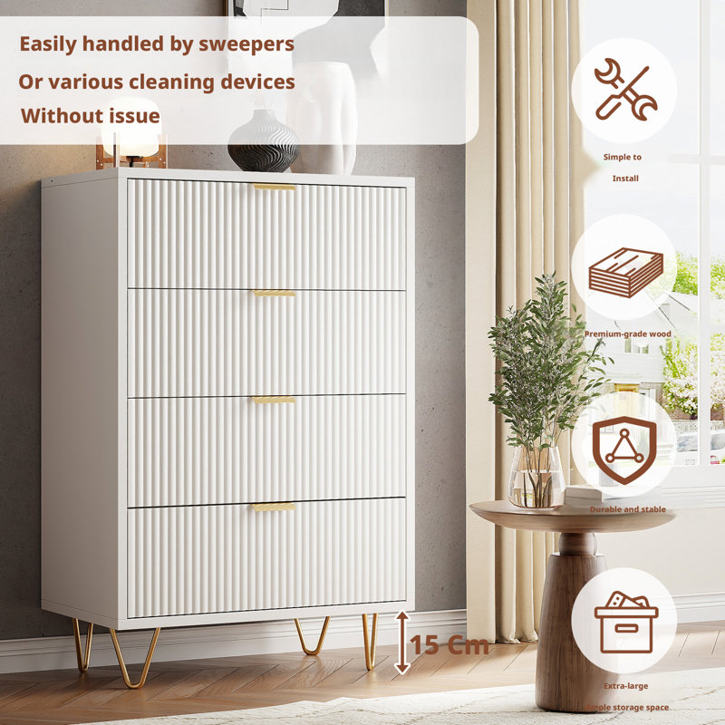 60 cm W Chest of 4 Drawers