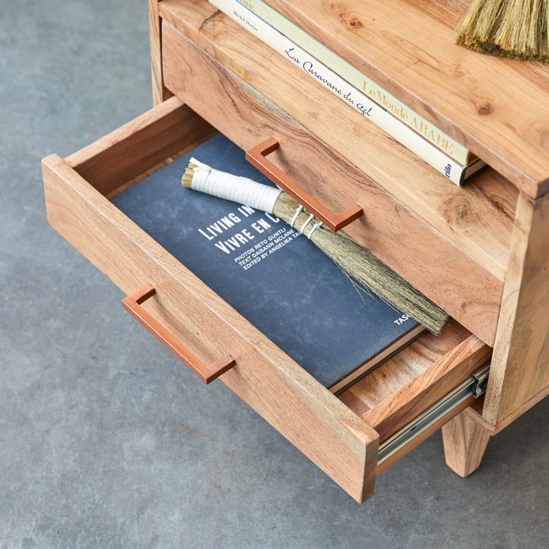 Oslo 48cm W Solid Wood Bedside Table