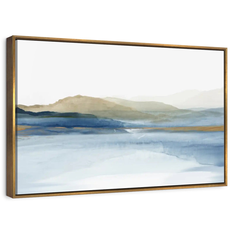Luminosité, 25 po x 17 po, Cadre flottant doré