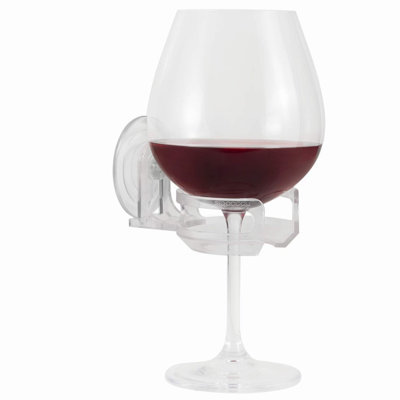 AquaSip Shower Caddy: Portable Suction Cup Holder for Beverages & Shampoo