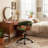 Comfortable Adjustable Office Chair With Padded Seat And Back, Swivel Computer Desk Chair With Wheels, Green-542616127