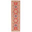 Tapis de couloir rouge en laine noué à la main de conception unique 2 pi 8 po x 9 pi 7 po New Age