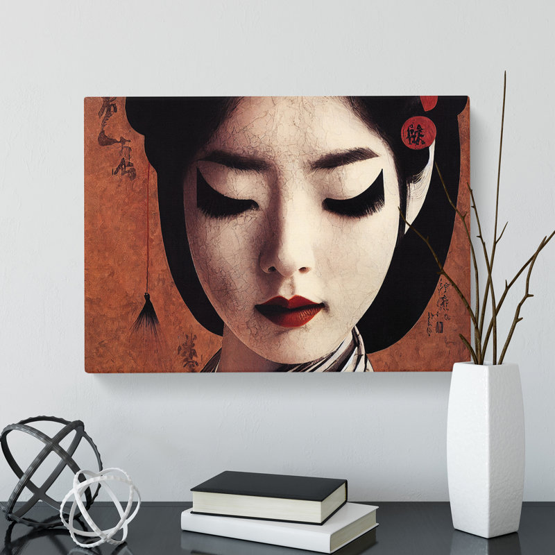 Fanciful Geisha - Wrapped Canvas, 35cm H x 50cm W x 3cm D