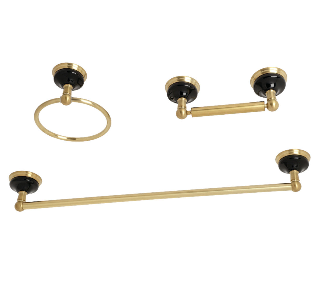 Kingston Brass Water Onyx 3-Piece Bathroom Hardware Set Kingston Brass 