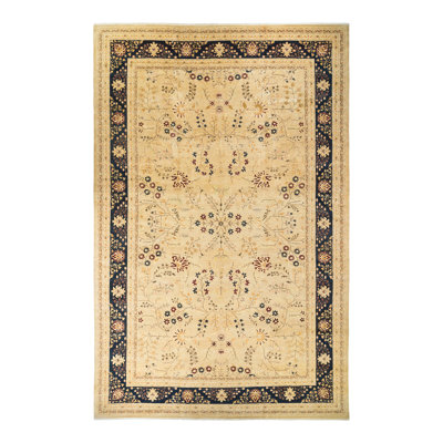 Tapis unique en laine noué à la main 11 pi 10 po x 18 pi 7 po Ohlone