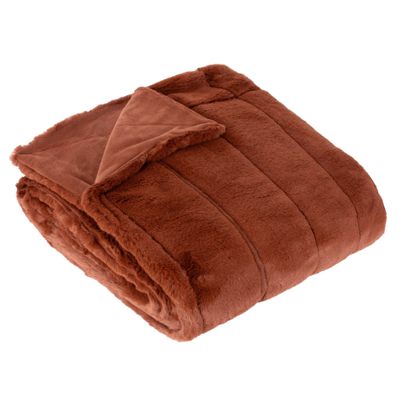 Berwick Throw Blanket, W140 x L200cm, Rust