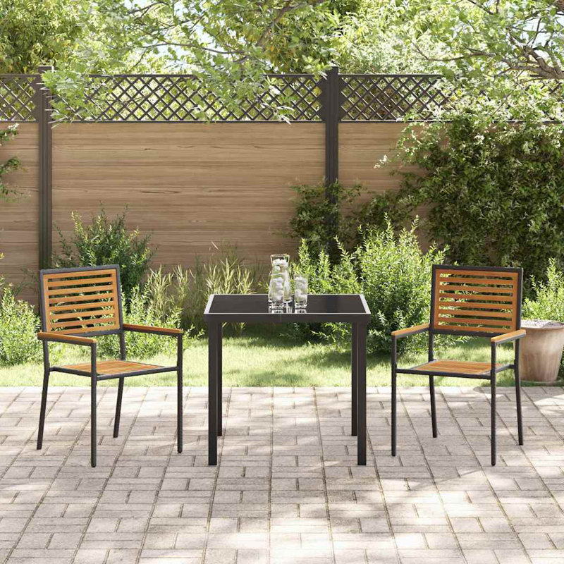 Patio Dining Armchair, Black