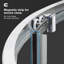 Ensemble de douche rond 33 po OVE Decors Breeze Premium avec base transparente-836338043