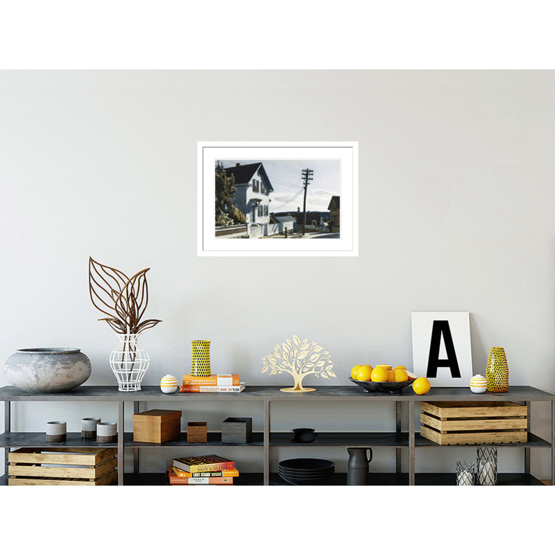 «Adam's House» par Edward Hopper, impression giclée encadrée, H 21 po x l 29,5 po
