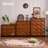 Black+Dark-brown Solid + Manufactured Wood Accent Cabinet