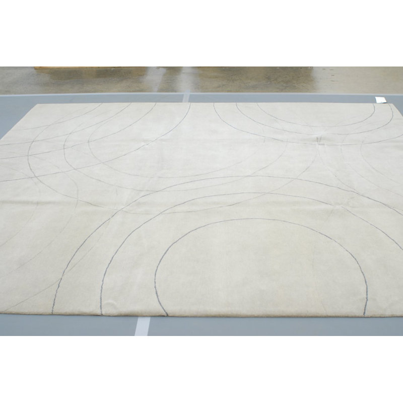Cirque Geometric Area Rug in Gray/Neutral/Beige, Rectangle 2' x 3'