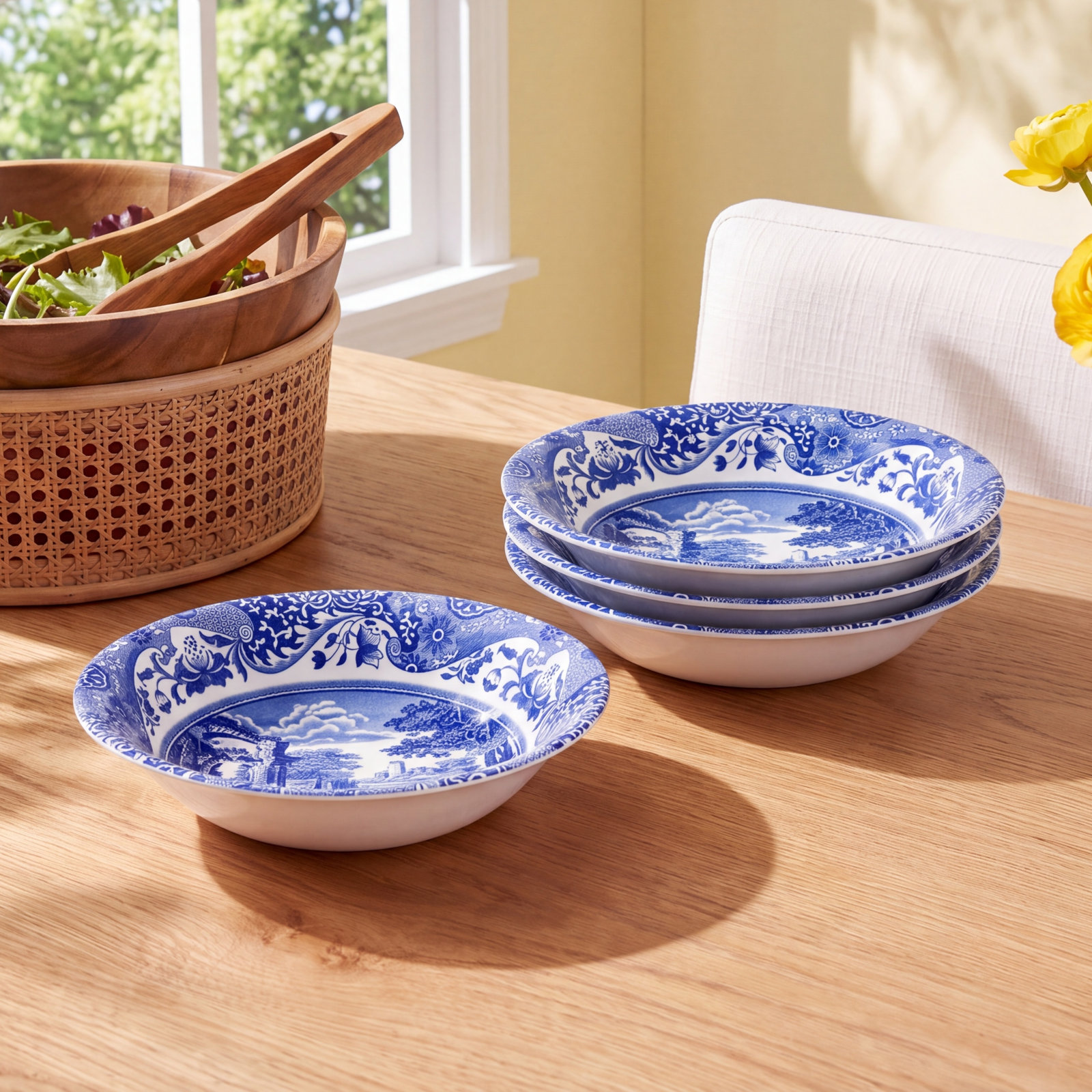 Blue Italian Earthenware Cereal Bowl