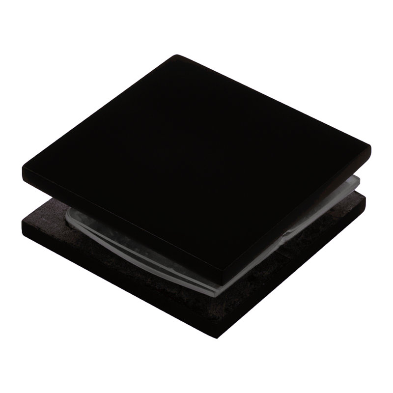 Pince carrée en U à trou carré de style carré pour vitrage de 3/8 po à 1/2 po (10 à 12 mm) d'épaisseur, finition bronze huilé