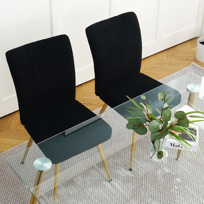 Ensemble de 4 chaises rembourrées Mosese, Noir