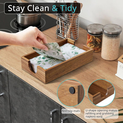 Porte-serviettes en bois d'acacia pour salle de bain