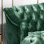 Grand 3 velours avec pieds en bouleau et revêtement, couleur bois de style contemporain