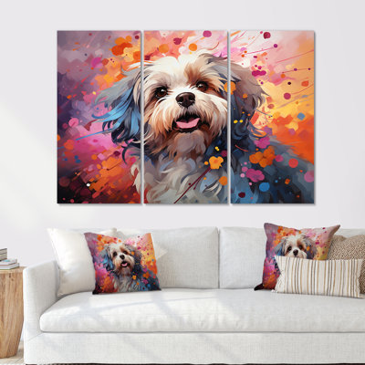 Popart Shih Tzu Serenade - Dog Wall Art Living Room Set