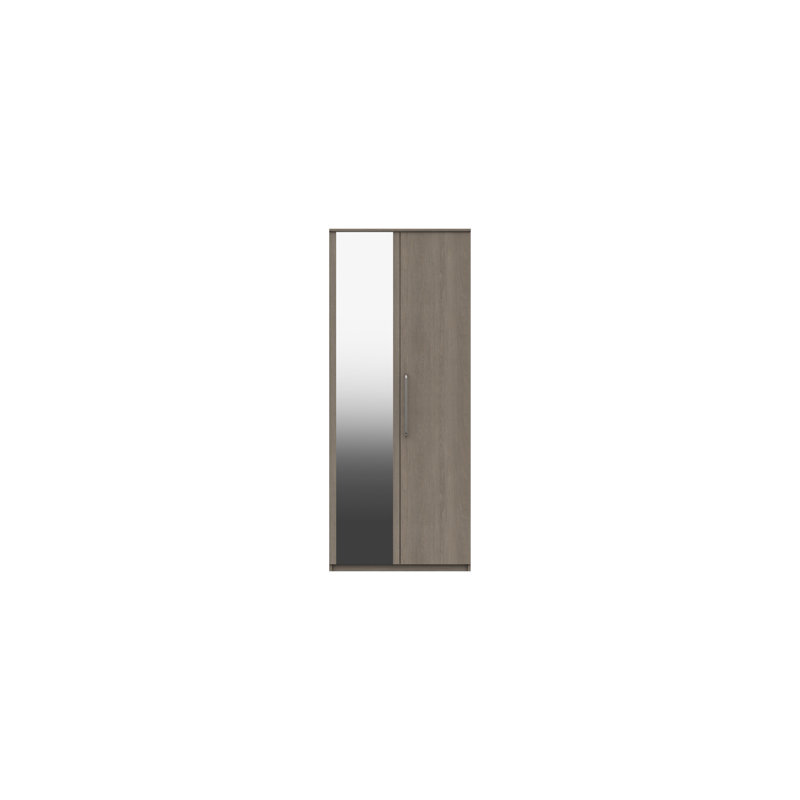 Bushnell 2 Door Manufactured Wood Wardrobe, Grey