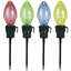 Piquets de sentier de Noël illuminés multicolores Jumbo C7