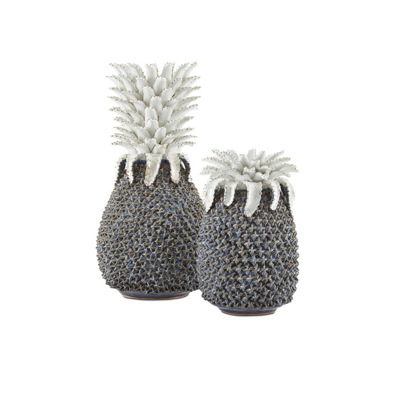 Waikiki Pineapple Sculpture, 21" H x 10.75" W x 10.75" D