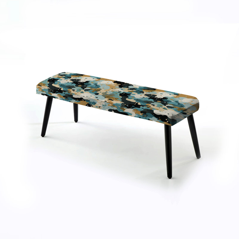 Dreamy Camouflage - Banc rembourré noir camouflage