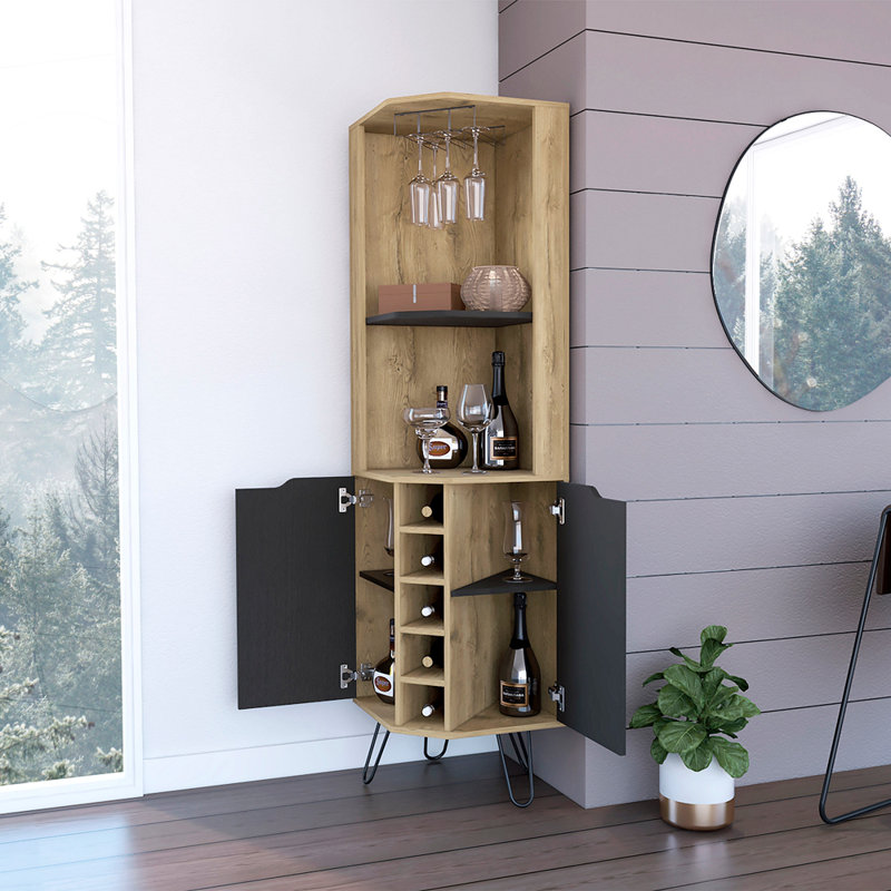Armoire de bar à 2 tablettes et 6 bouteilles Branford