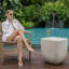 Uttermost alma concrete outdoor side table